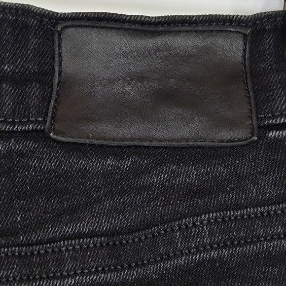 Everlane High Rise Slim Straight Cigarette Jeans 24 Ankle Length Stretch Black - Picture 8 of 13